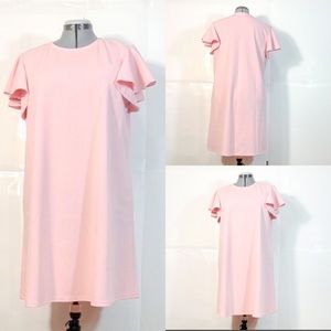 Tash and Sophie NWOT  Sz 16 Pink A-Line in Flounce Sleeves Dress